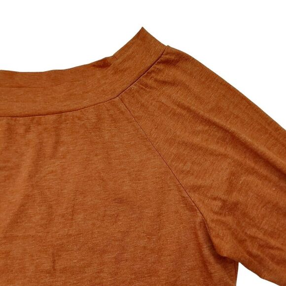 Halife Top Blouse Womens XXL Scoop Neck Dolman Sleeve Lightweight Rust Casual - Picture 7 of 12
